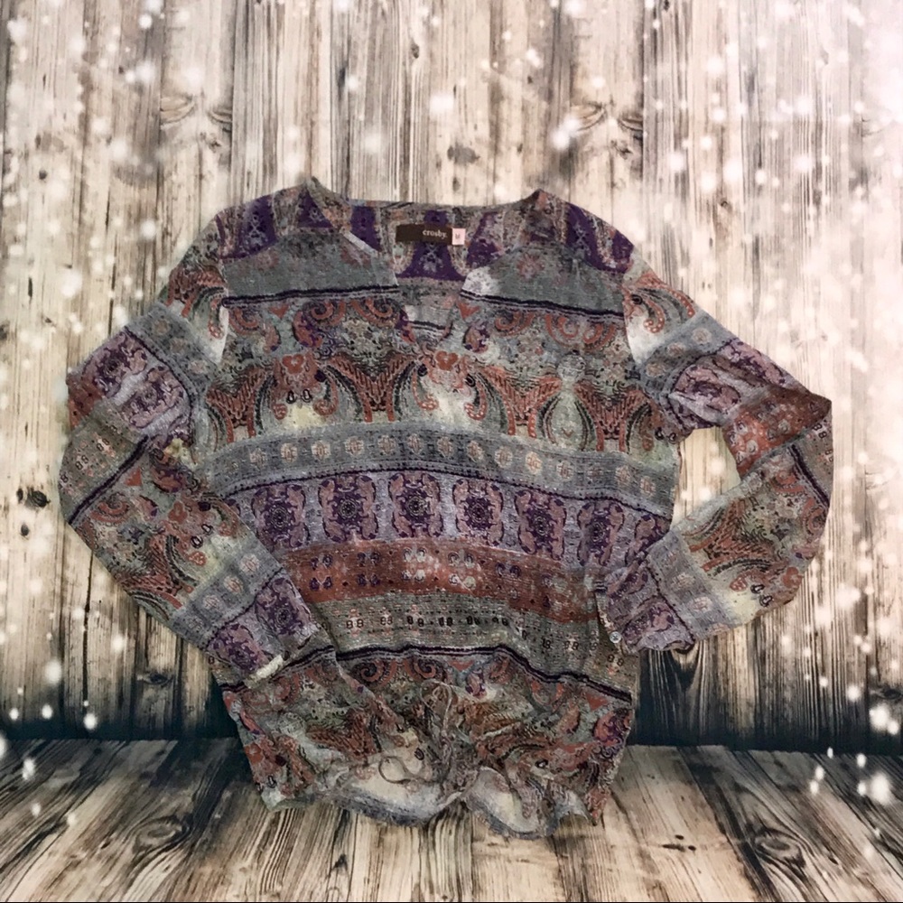 Crosby Boho style blouse size Medium